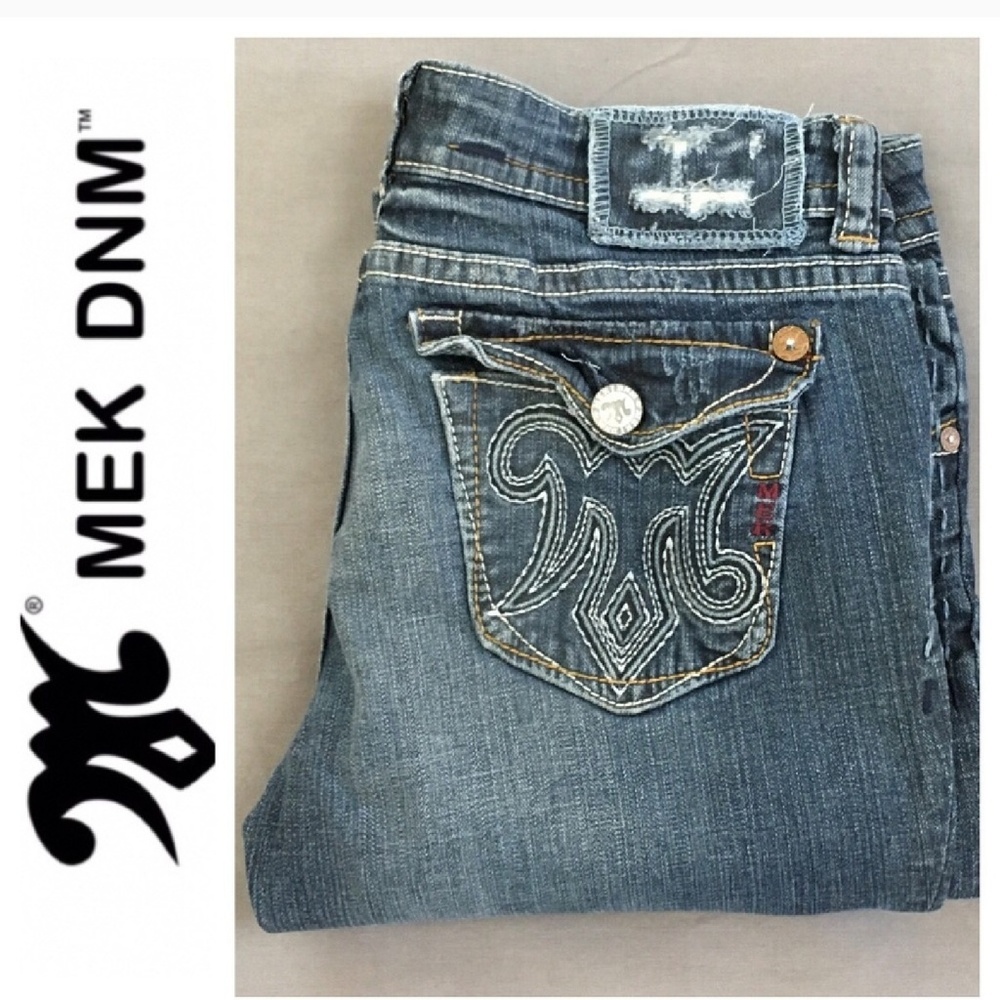 SOLD..Mek Oaxaca Slim Boot Denim