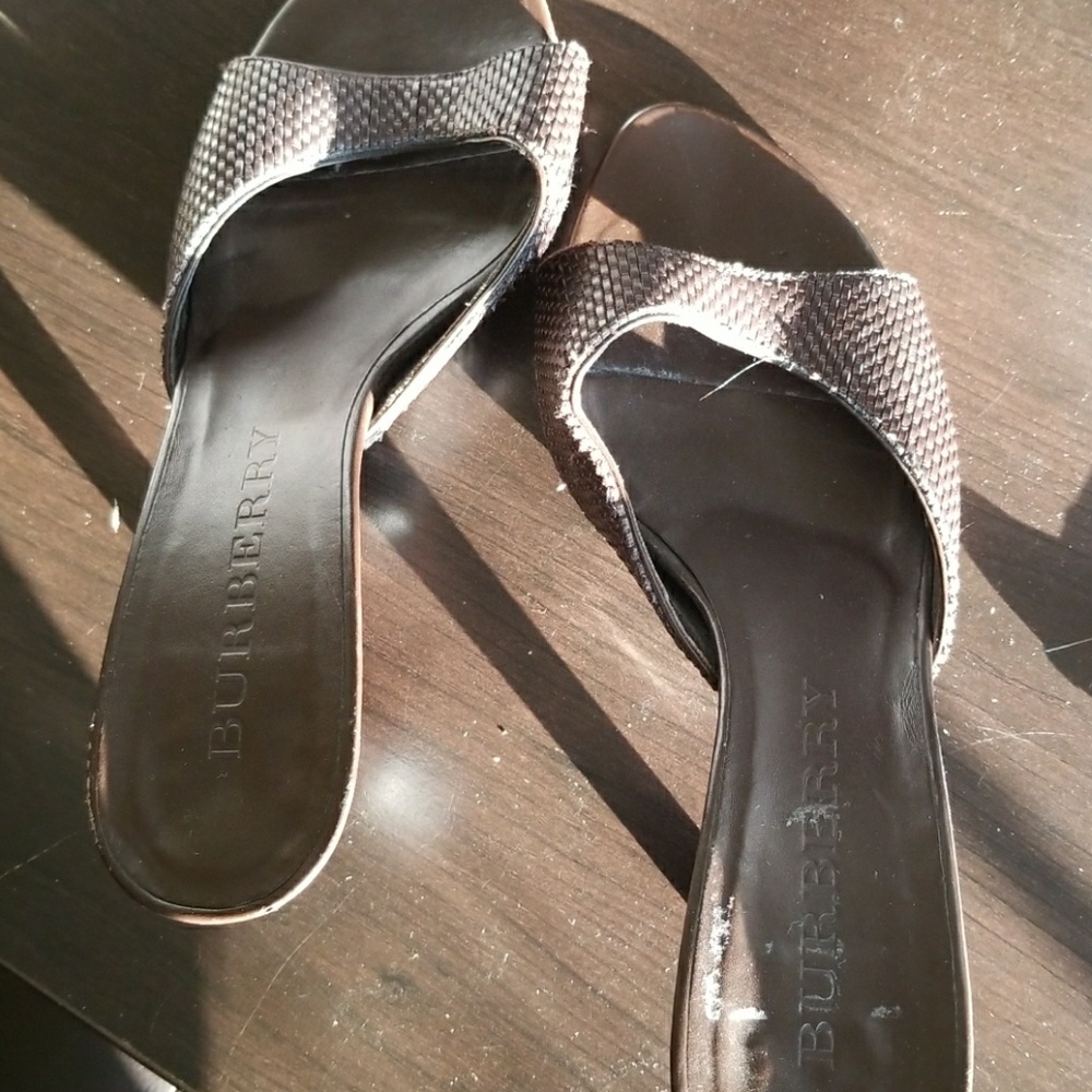BURBURRY WOVEN SANDALS IN DK BROWN - Picture 3 of 4