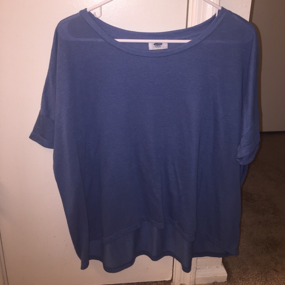 Medium Blue Boyfriend T, Slouchy, Basic