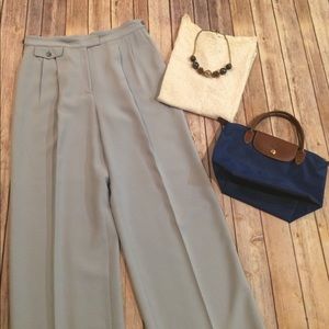 Jones New York Wide Leg Palazzo Pants Light Blue 8