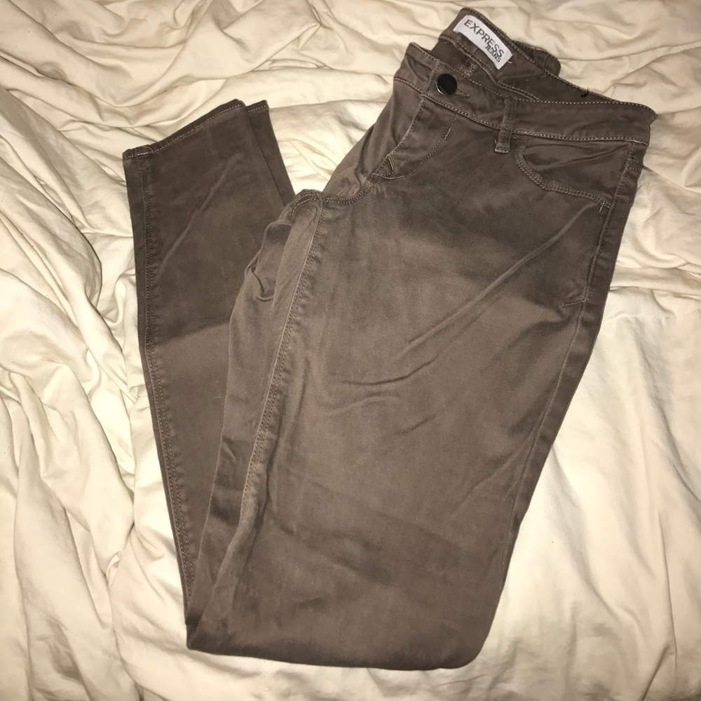 2R Express Skinny Jeans khaki/olive color