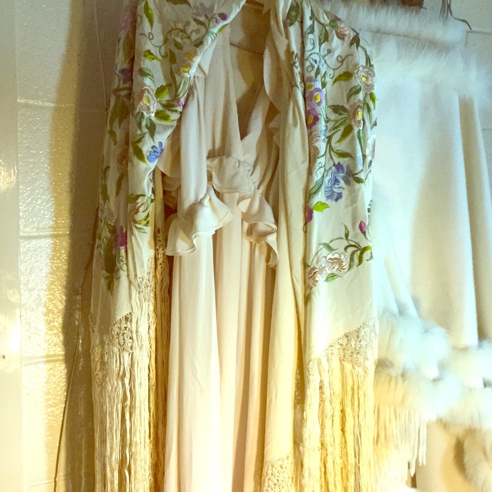 French Connection silk maxi dress