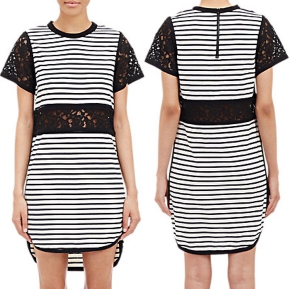 Sea New York Black & White Stripe Dress
