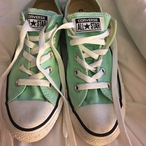 Sea foam green Converse