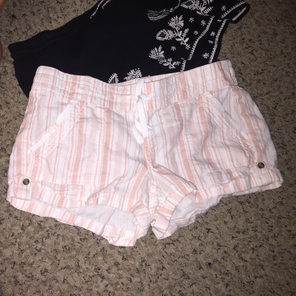 Pink and white striped SO shorts