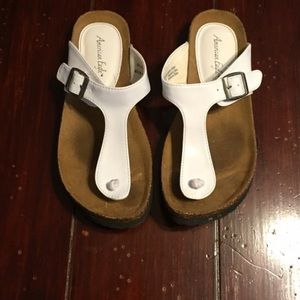 White American Eagle sandals
