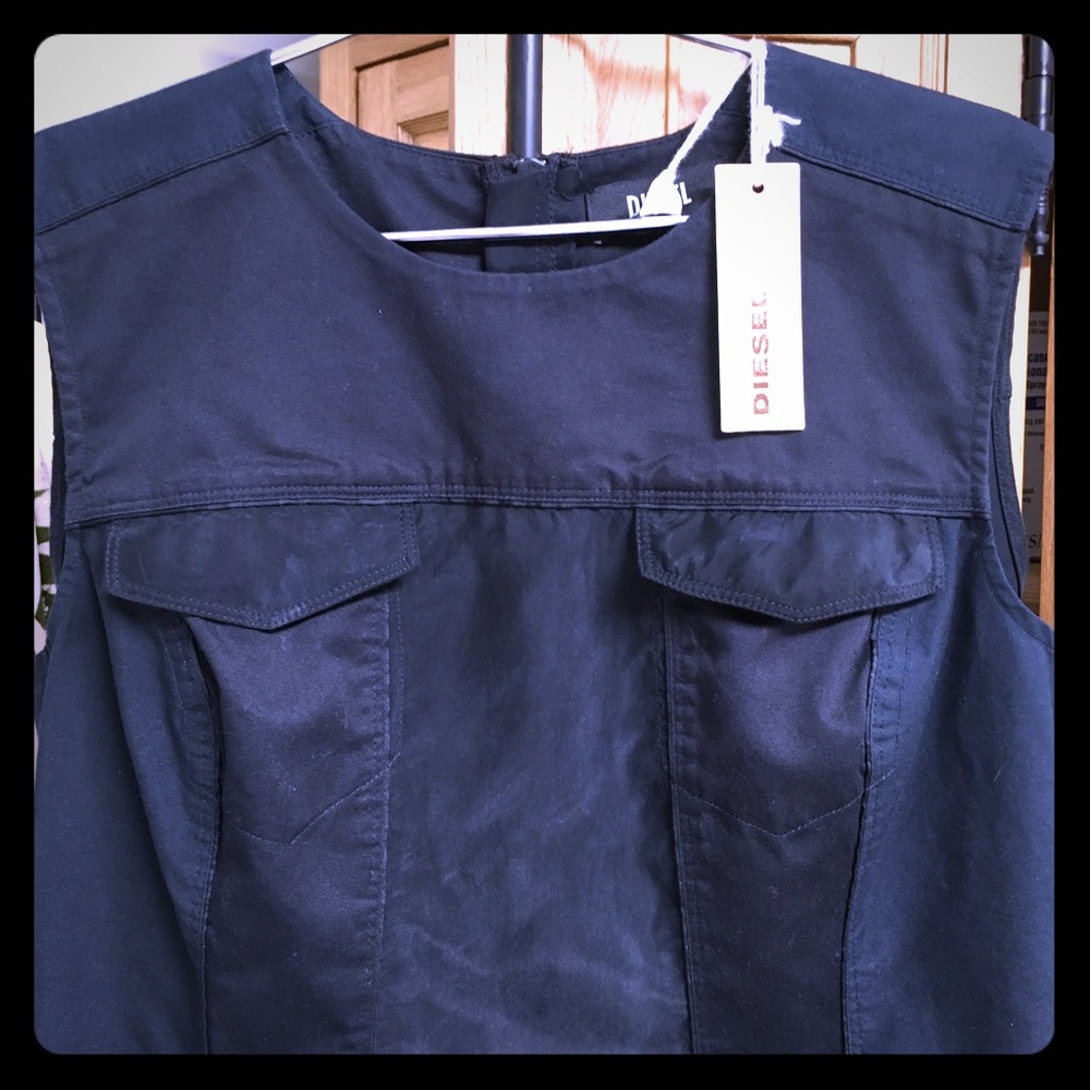 Black modern silk/cotton DIESEL shift