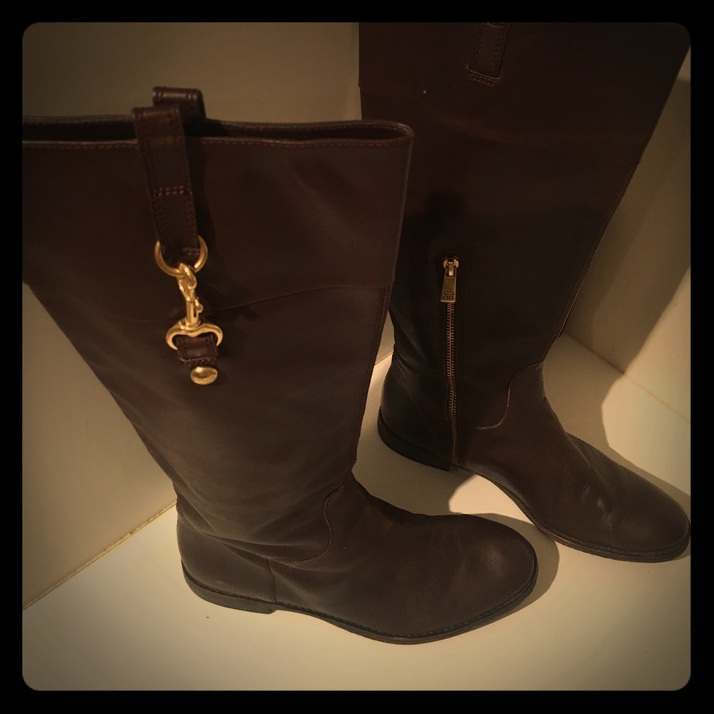 Authentic Coach Martta Leather Knee High Boots