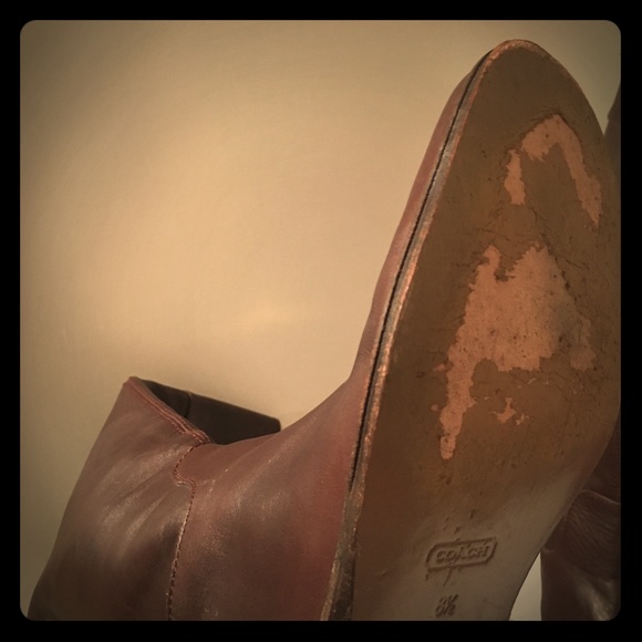 Authentic Coach Martta Leather Knee High Boots - Picture 5 of 5