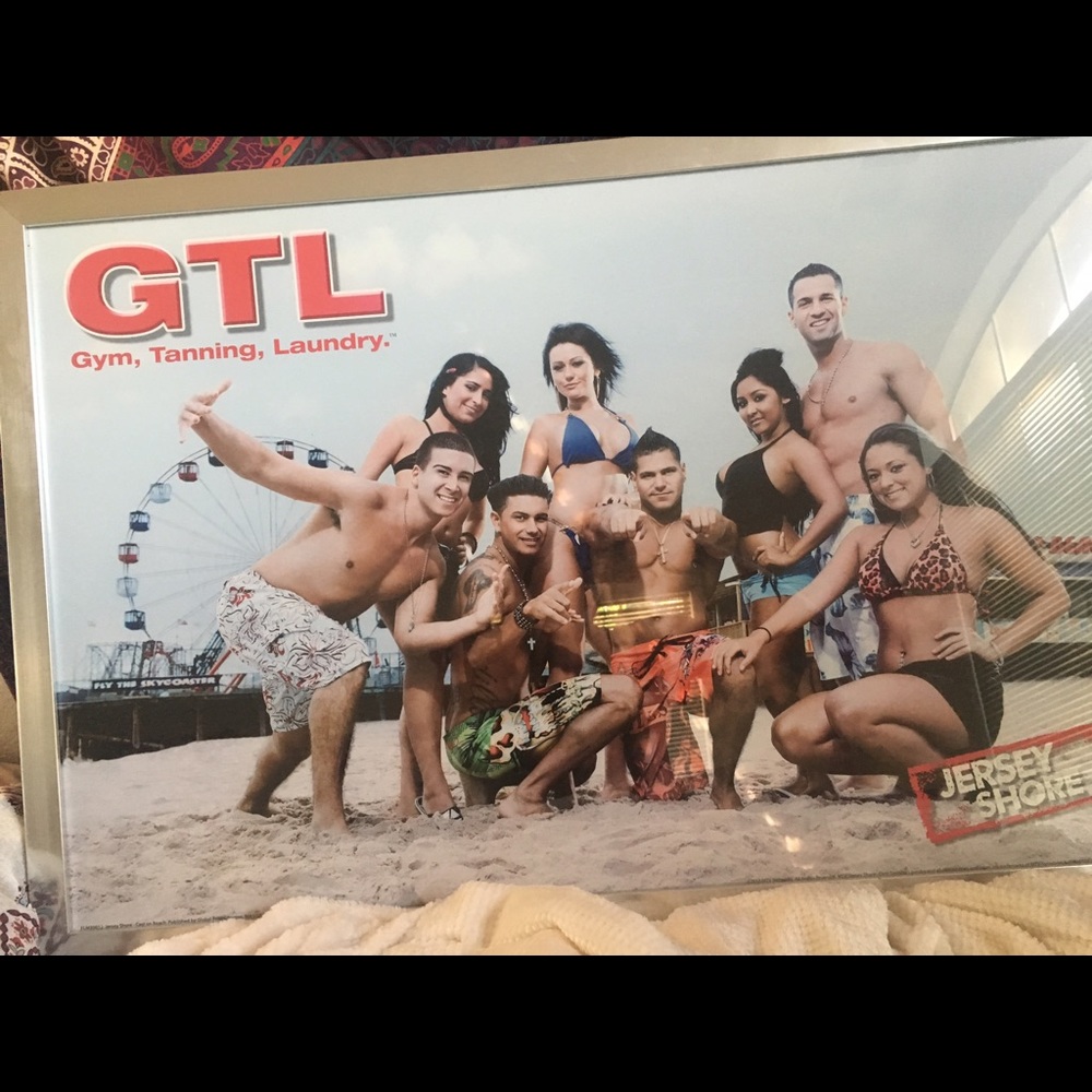 framed jersey shore poster