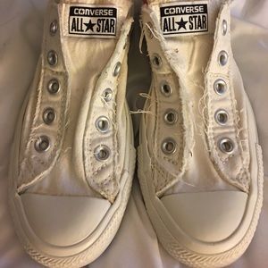 Off white Converse Slip Ons
