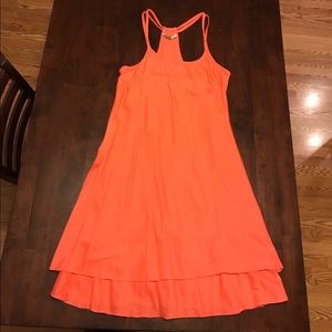 Coral-colored Athleta sundress