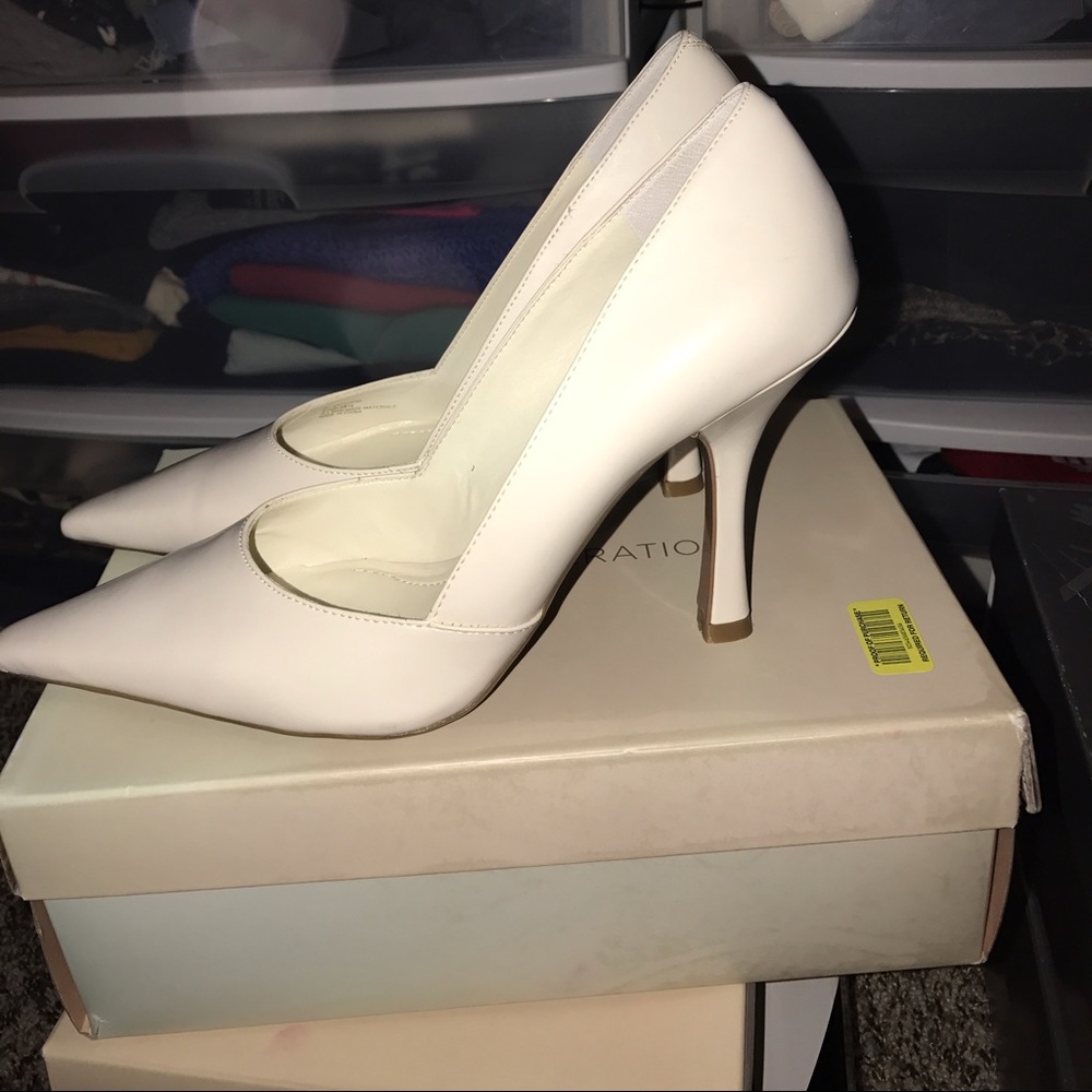 White pumps