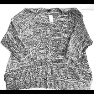 Lane Bryant Wide Neck Black and White Sweater