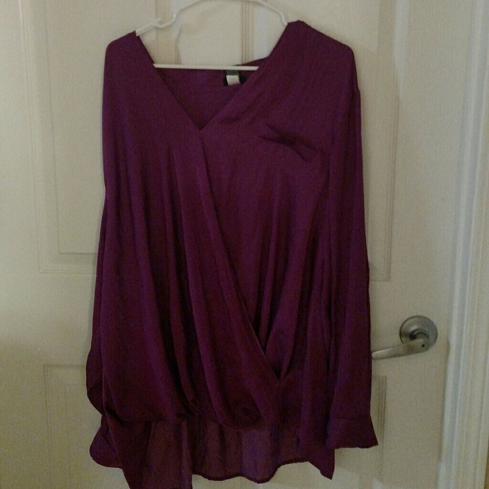Torrid Purple Wrap Shirt
