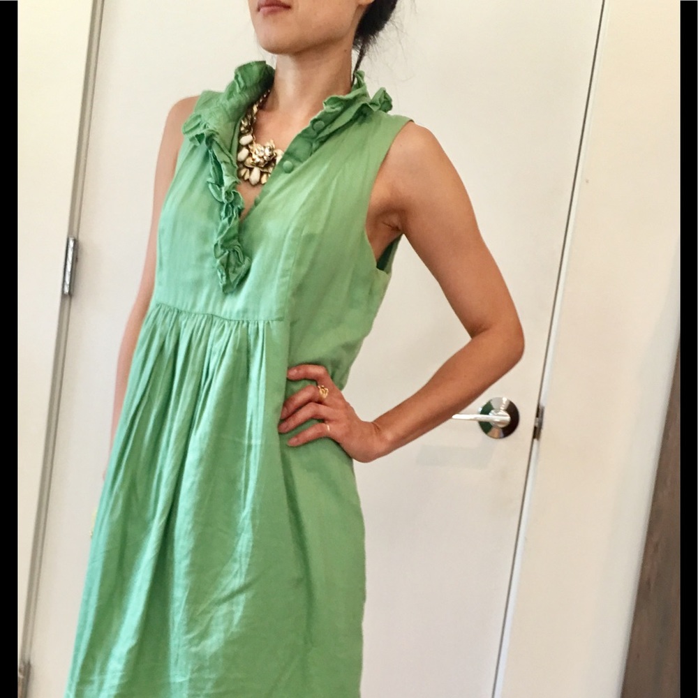 ABS Cotton Ruffle Top Dress