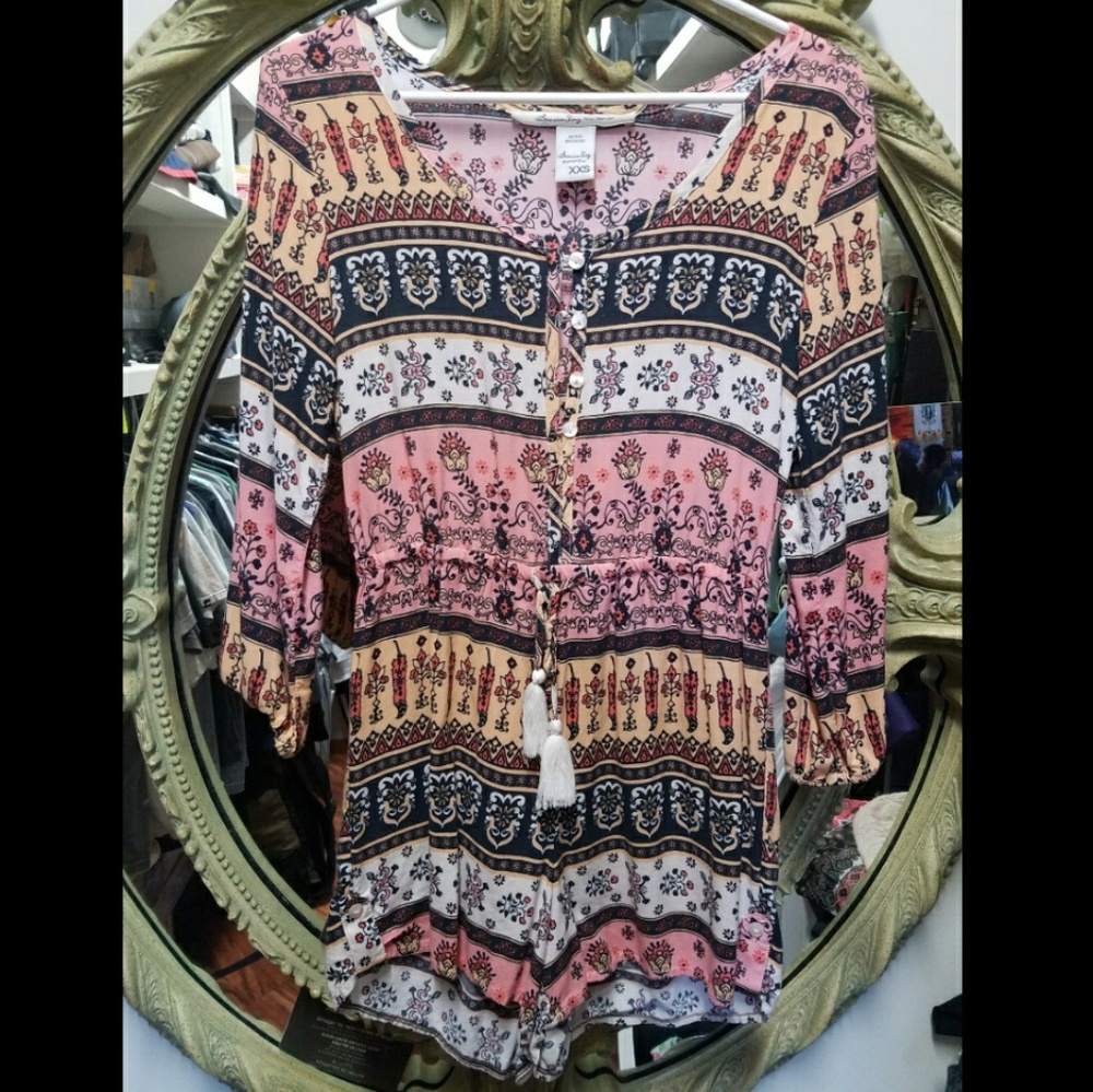 Multi hipster color print romper