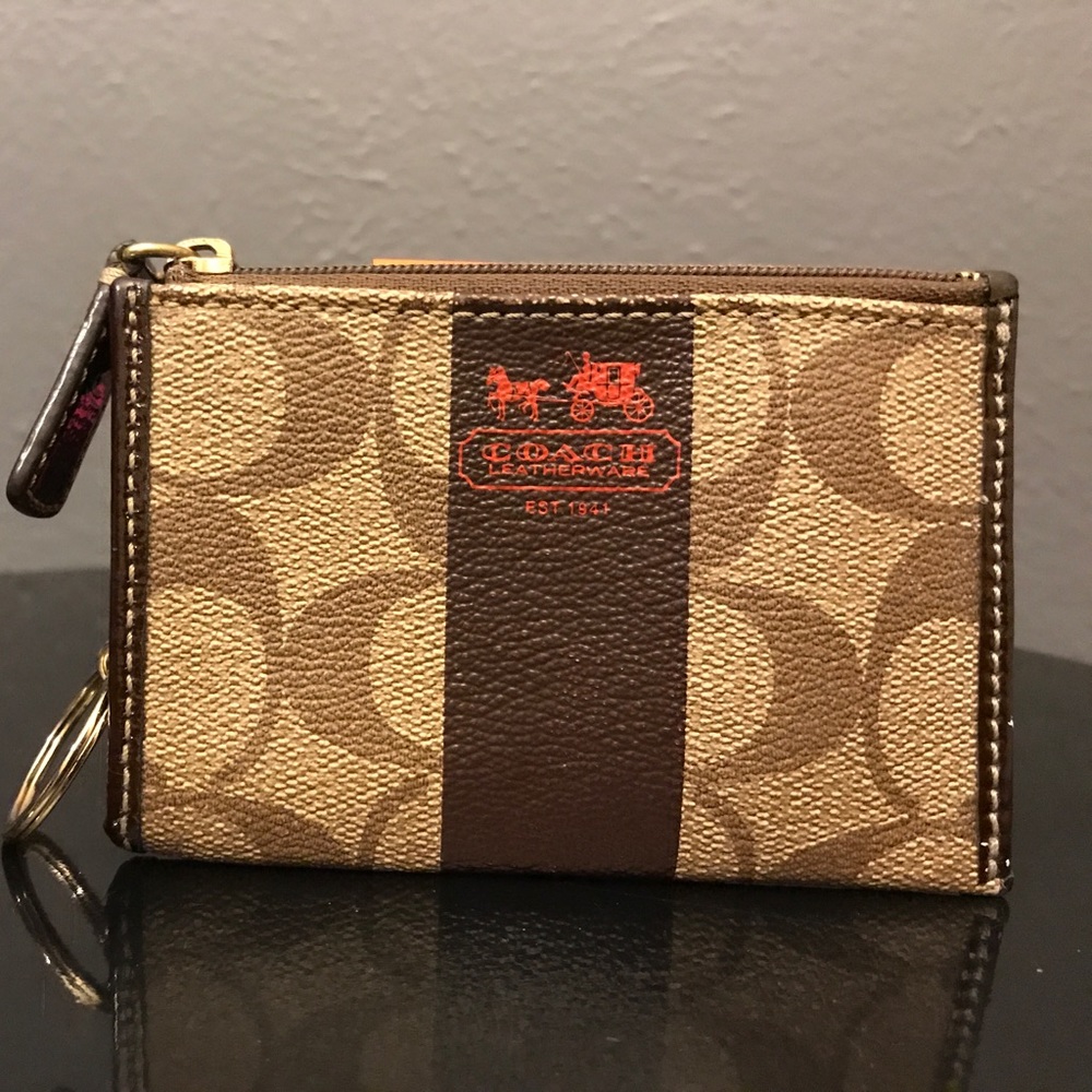 Coach Card Holder with Key Ring