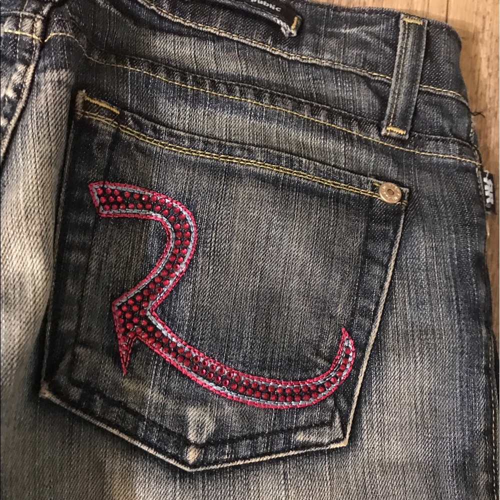 Rock and Republic jeans with crystal pockets