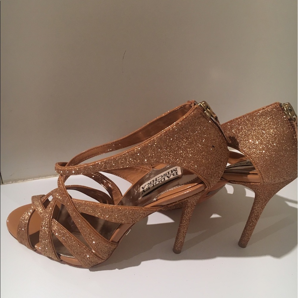 Authentic Badgley Mischka Glitter Stilettos