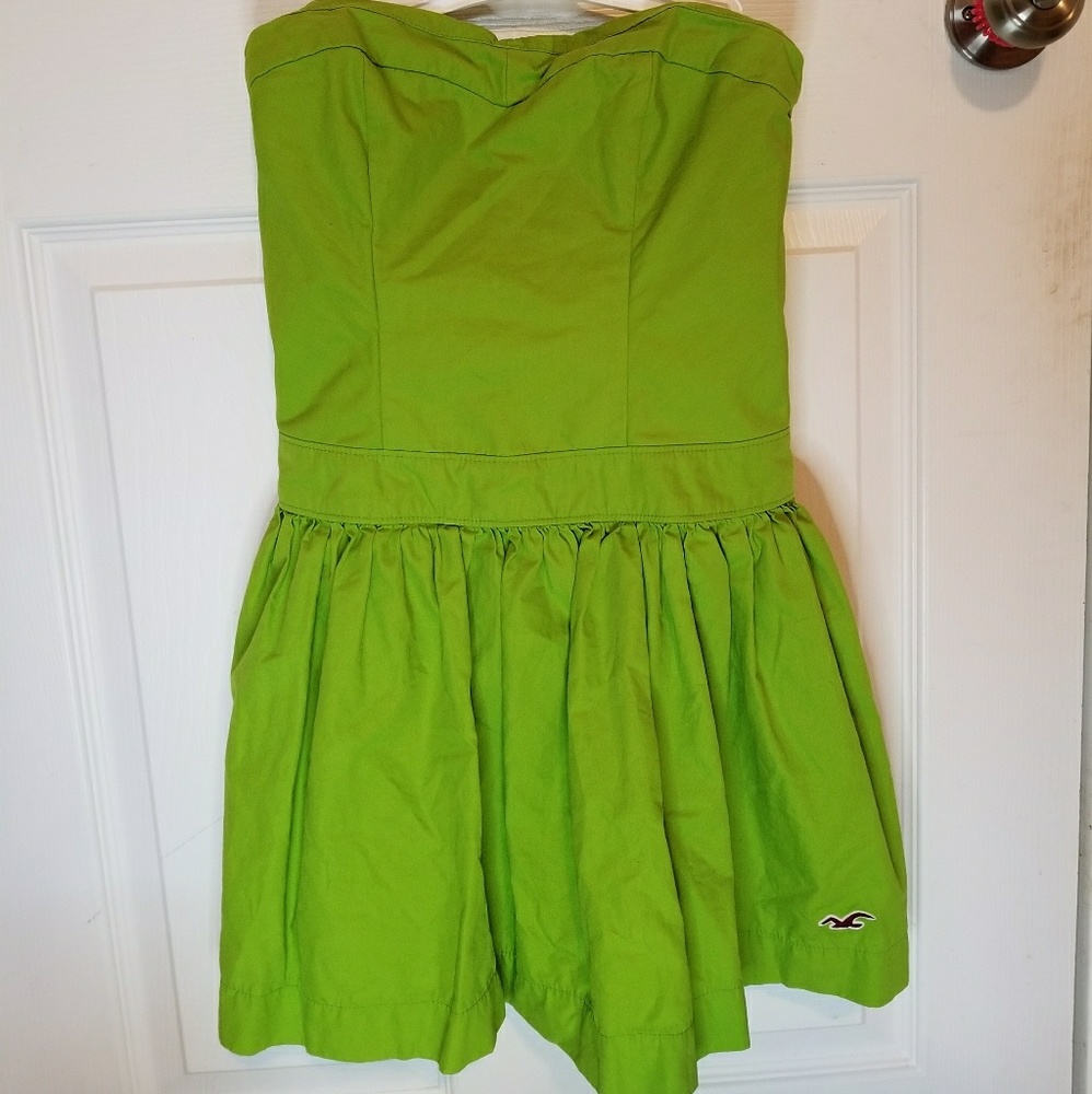 Green Strapless summer dress