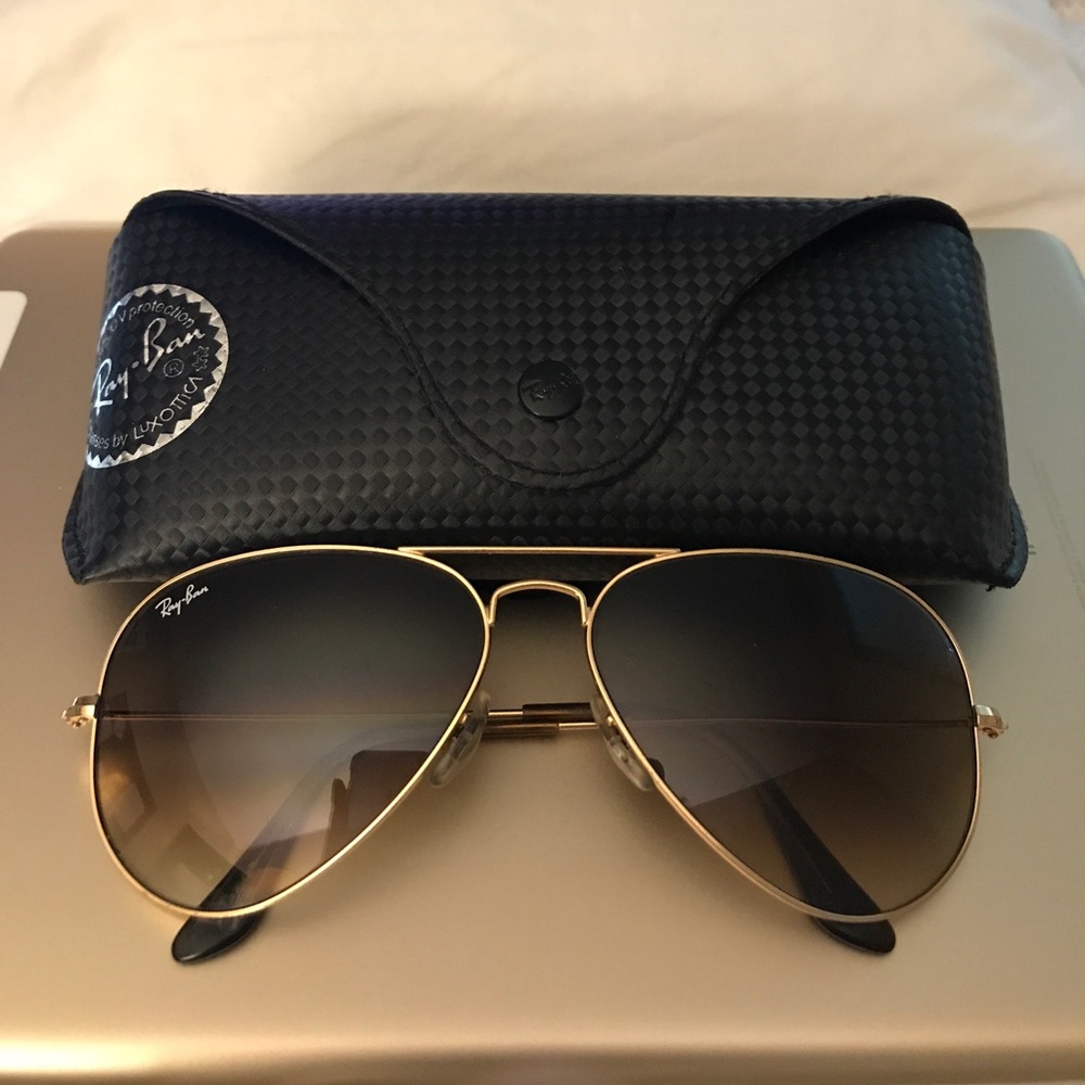 Brown /gold ray ban aviators