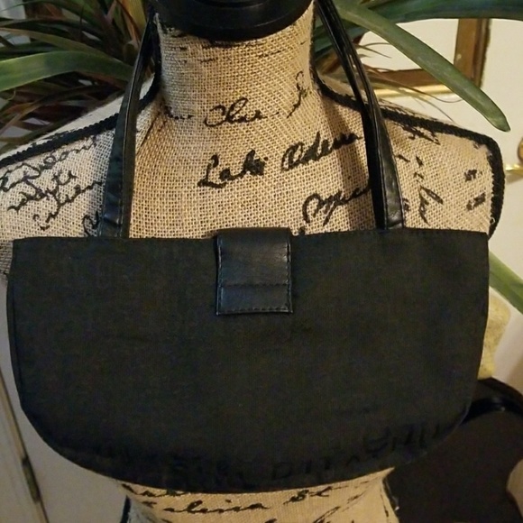 Entra Black Leather Trim Purse - Picture 2 of 8