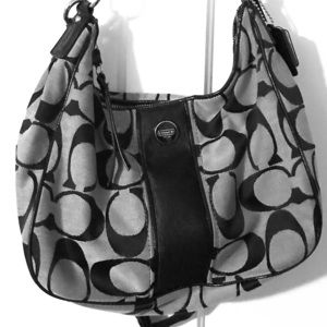 Coach Shoulder Bag - Signature Logo Fabric-