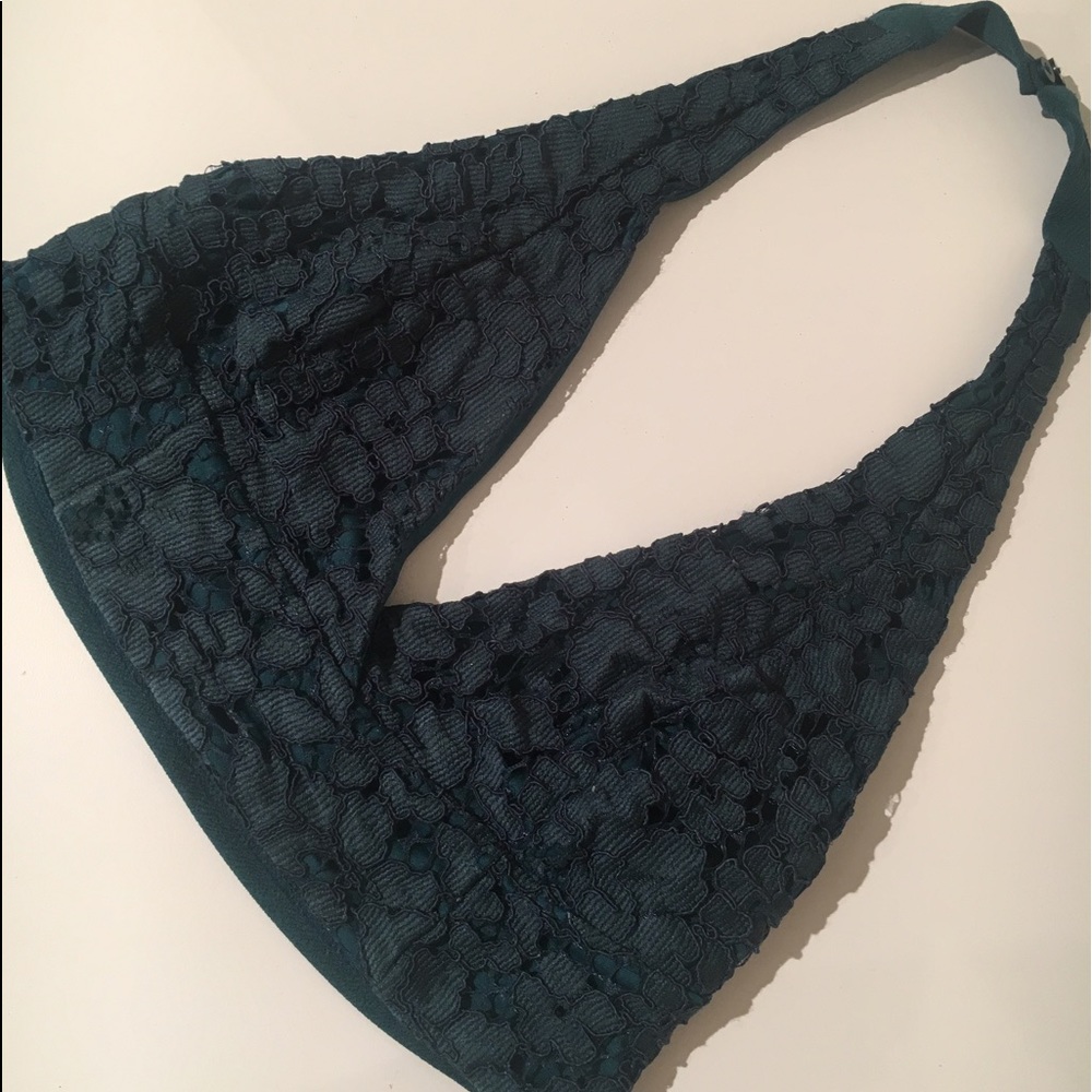 TopShop Green Lace Halter Bralette Top