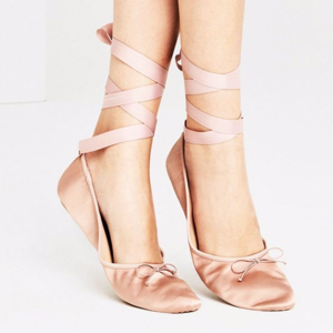 ISO!! Zara Pink Sateen Ballet Flats