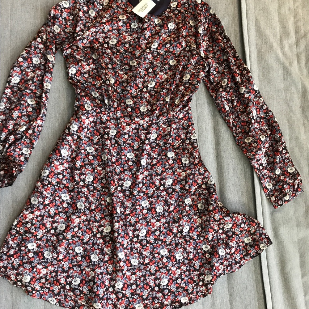 Floral satin dress