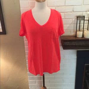 J.Crew Linen V-Neck Tee