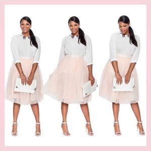 Eloquii tulle skirt blush pink