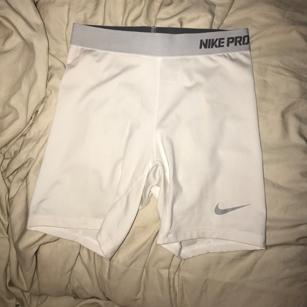 White Nike Pro Dri-Fit compression shorts Child XL