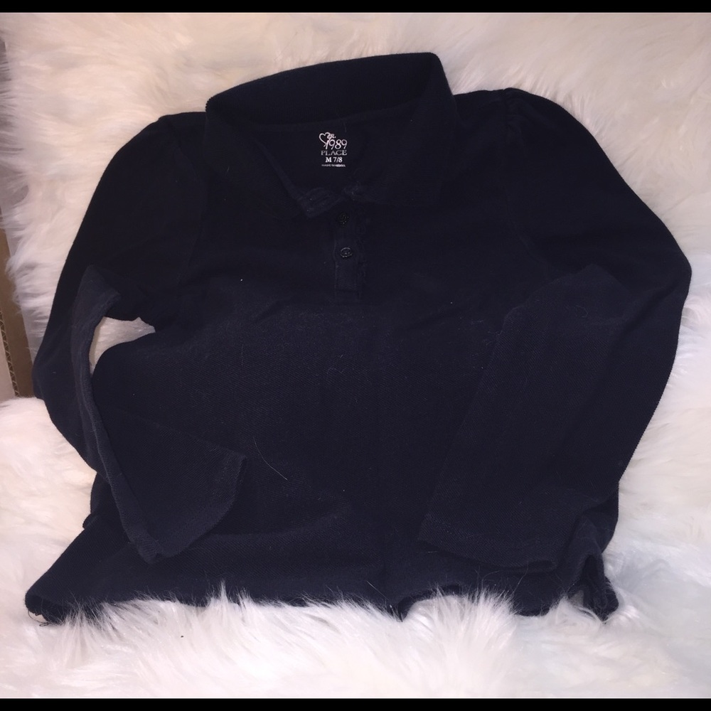 🌸🌸Long sleeve ruffled uniform polo