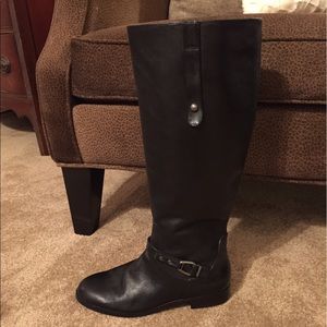 Authentic Leather Riding Boots in Black - Size 8.5