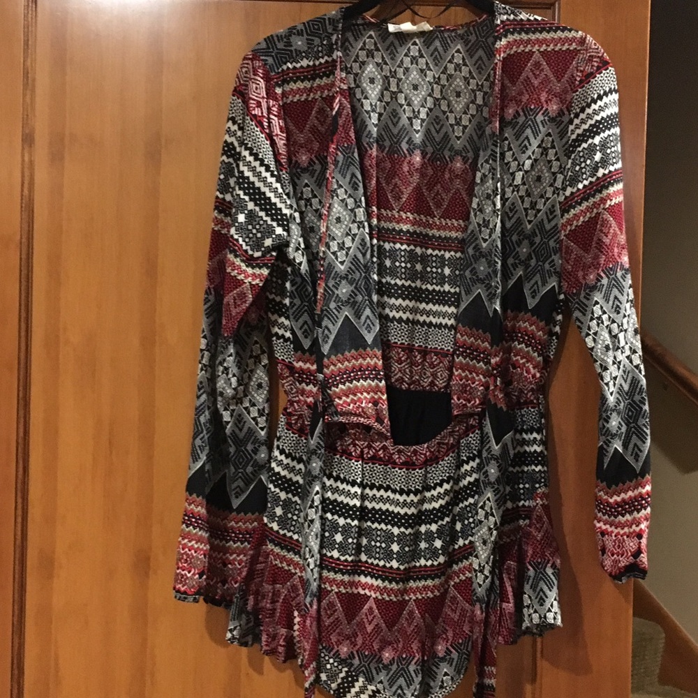 Long-sleeved, tie-front Romper