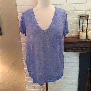 J.Crew Linen V-Neck Tee