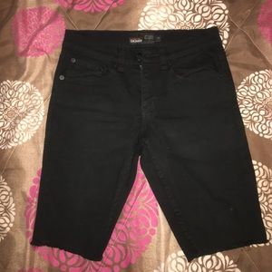 NWOT Black denim skinny jean shorts