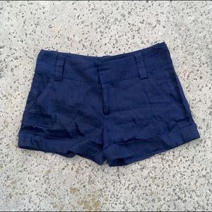 Alice & Olivia Navy Blue Shorts