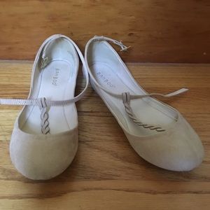 T- Strap Braided Ballet Flats