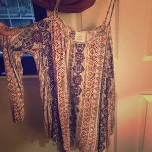 Boho off the shoulder shirt