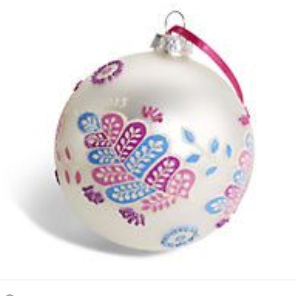 Vera Bradley alpine floral glass ball - Picture 2 of 2