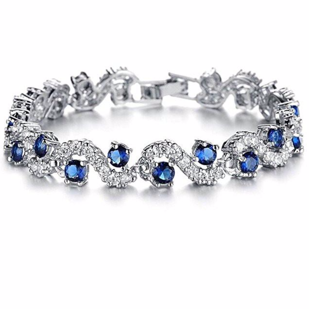 Andrea Platinum Plated Bracelet - Picture 2 of 3