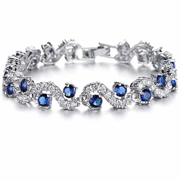 Andrea Platinum Plated Bracelet - Picture 2 of 3