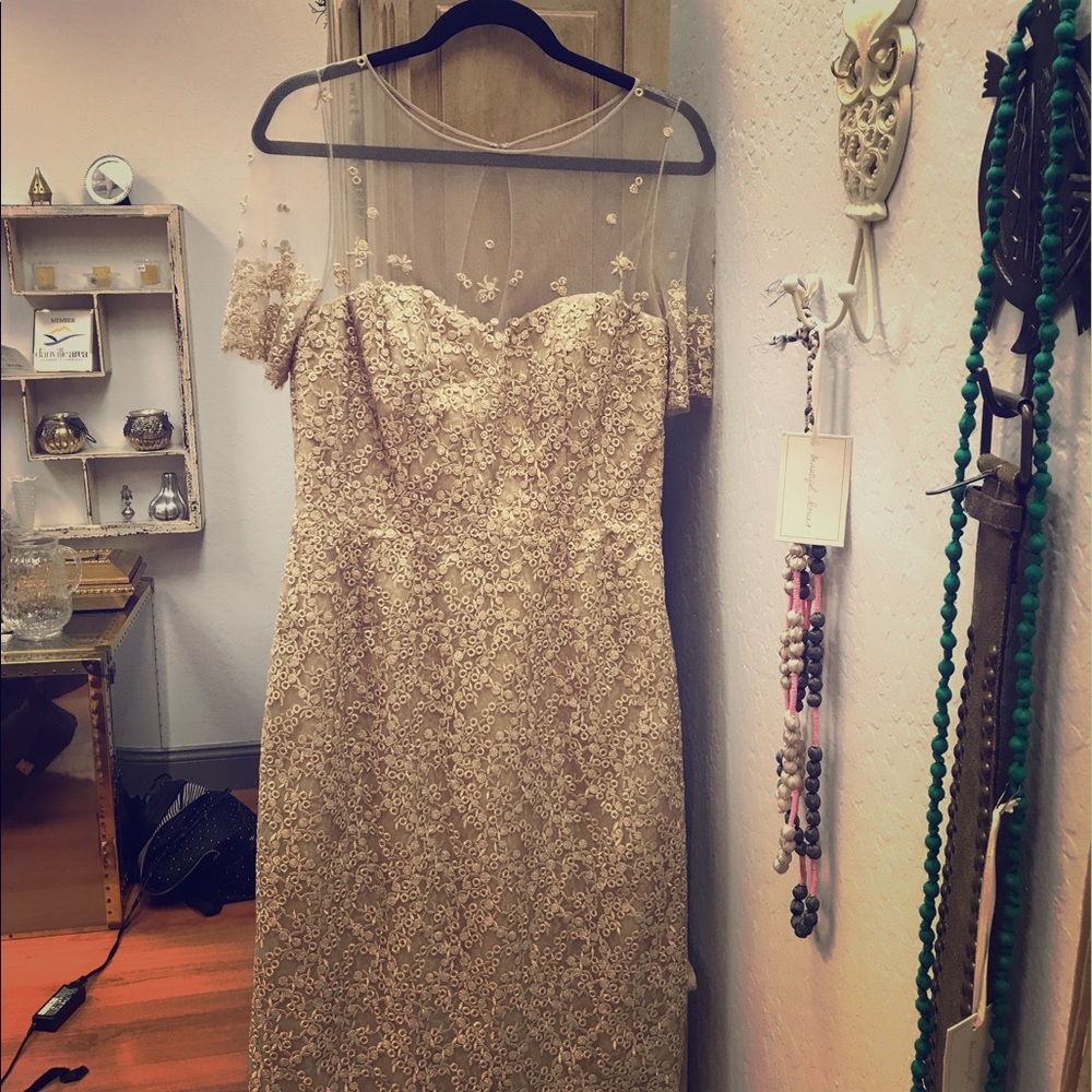 Couture sequin cocktail dress