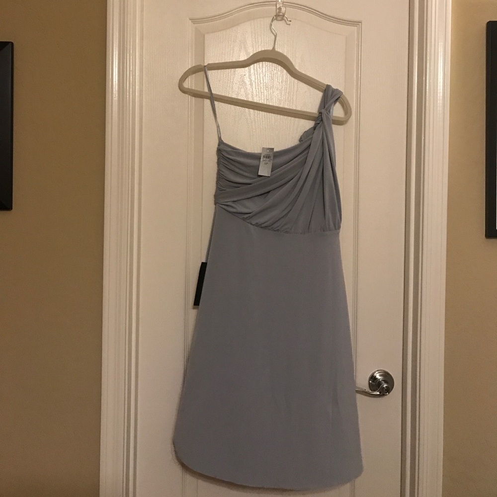 SOLD on different site - NWT Anne Taylor LOFT gray bridesmaid's dress 8P