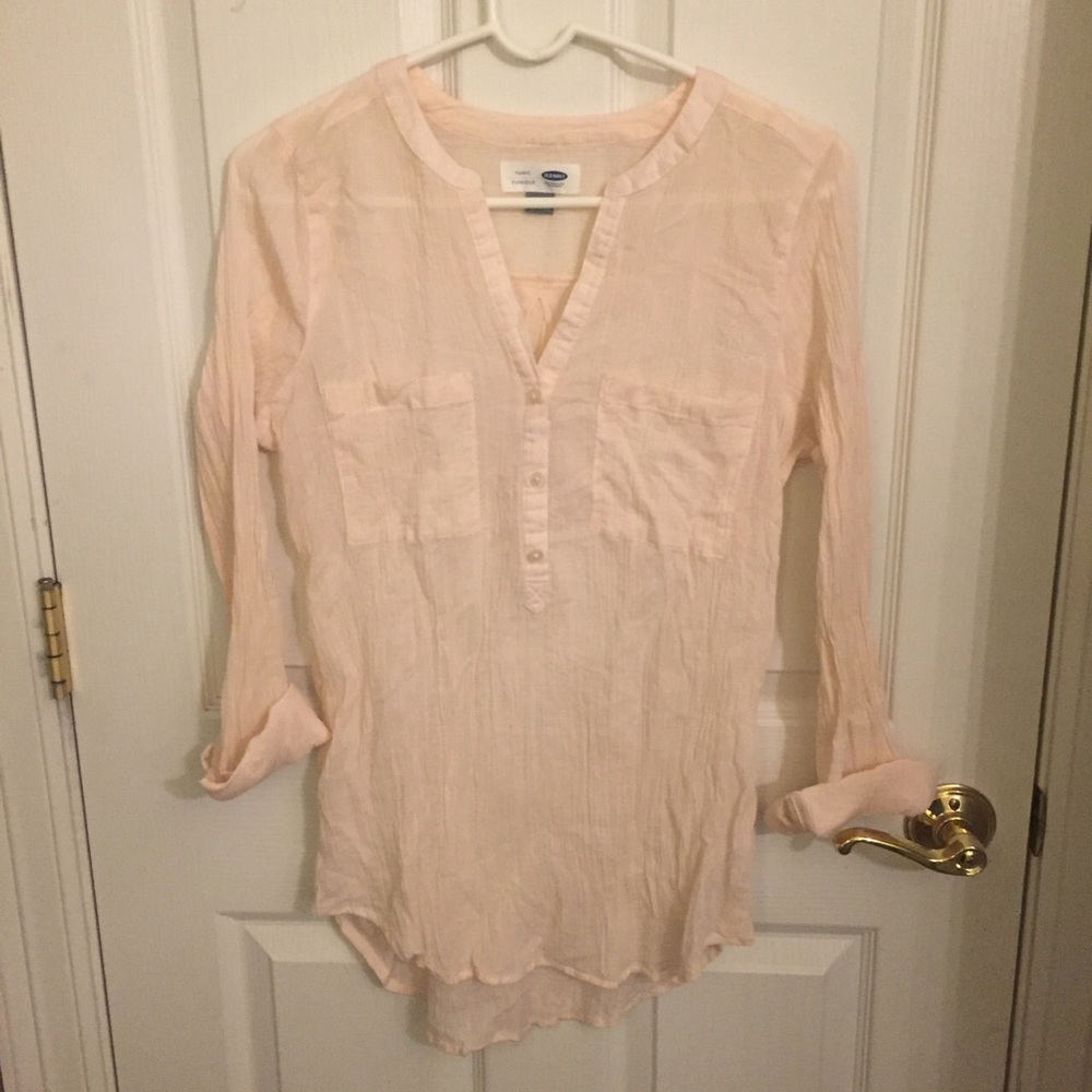 Blush pink blouse