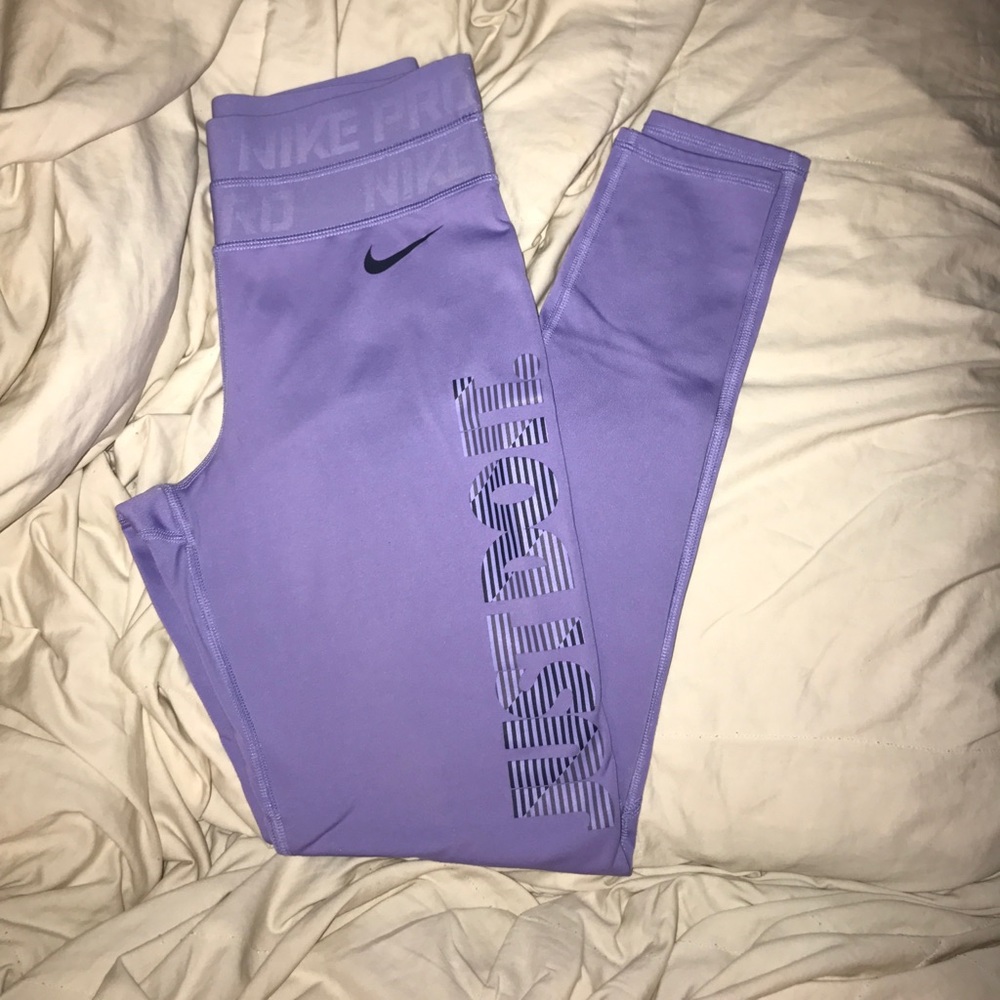 Purple double waist band Nike Pro Pants Small