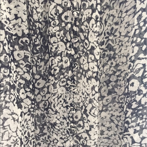 Joie black and white chiffon top - XS - Picture 4 of 5